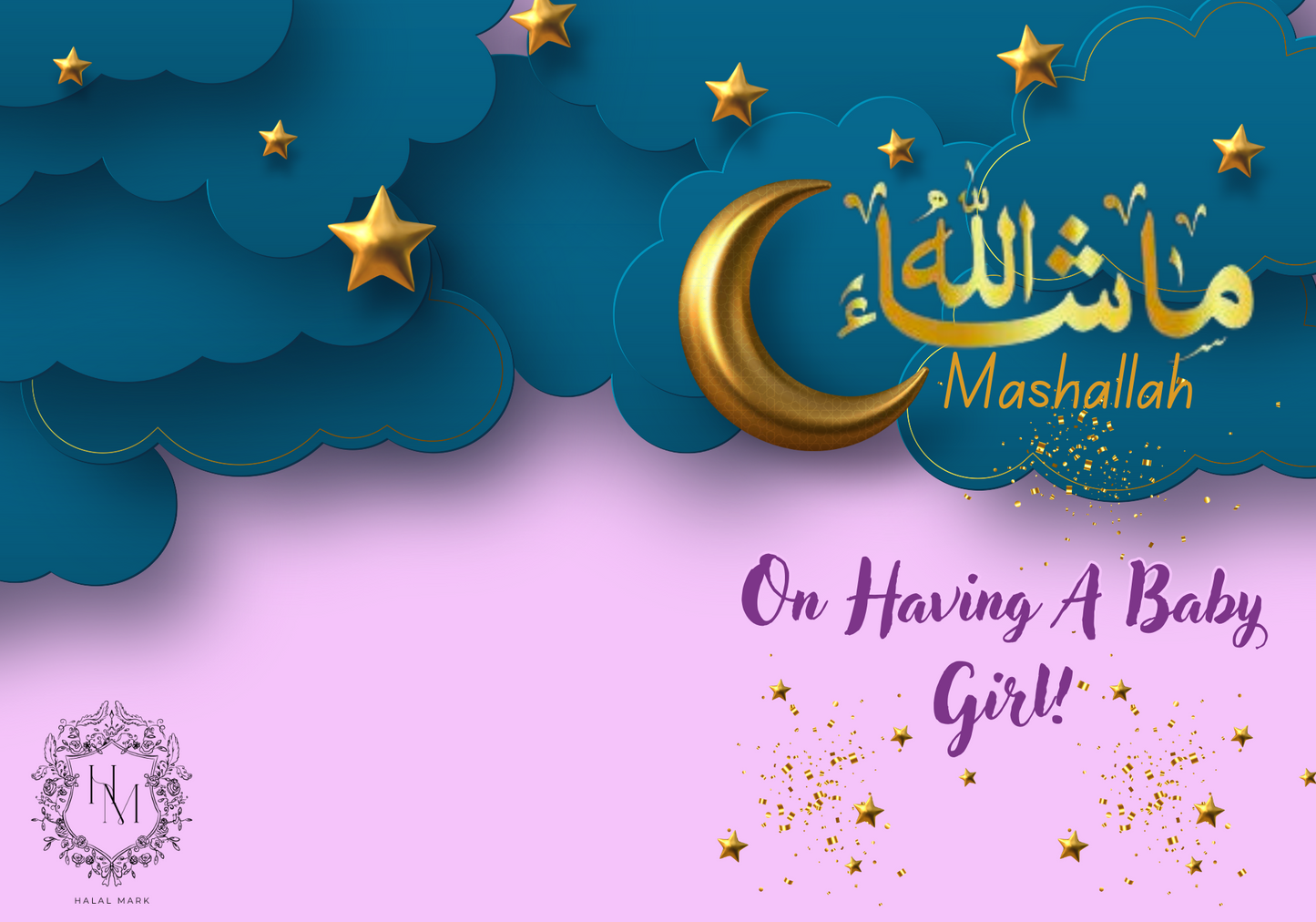 Mashallah its a girl! Greeting Card