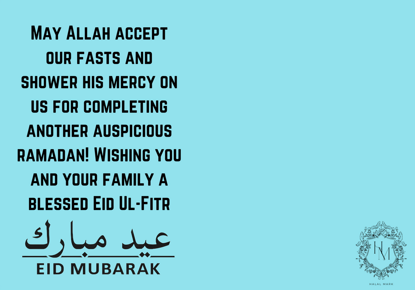 Eid Mubarak Greeting Card